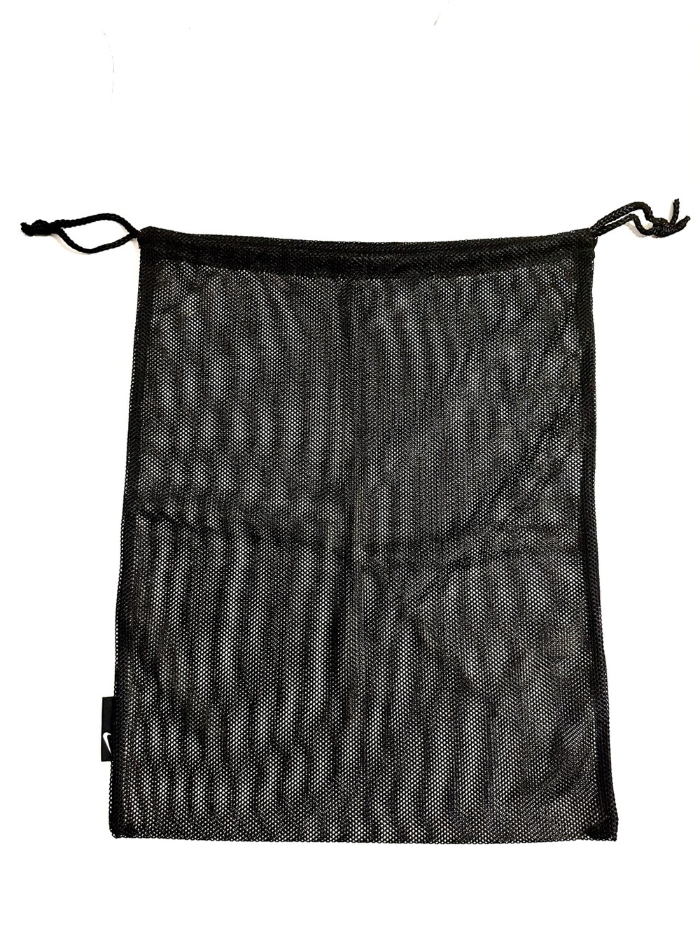 Nike Mesh Drawstring Cinch Bag Black Athletic Gym Sackpack Breathable  21x16